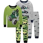 Dolphin&Fish Boys Pajamas 4Piece Toddler Kids Pjs Sets Cotton Toddler Clothes Sleepwears