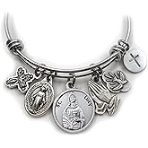 St. Lucy Bangle Bracelet, Patron Saint of Those with Eye Disorders, Vision, The Blind