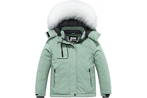 Skieer Girl's Waterproof Ski Jacket Windproof Winter Jacket Hooded Rain Coat