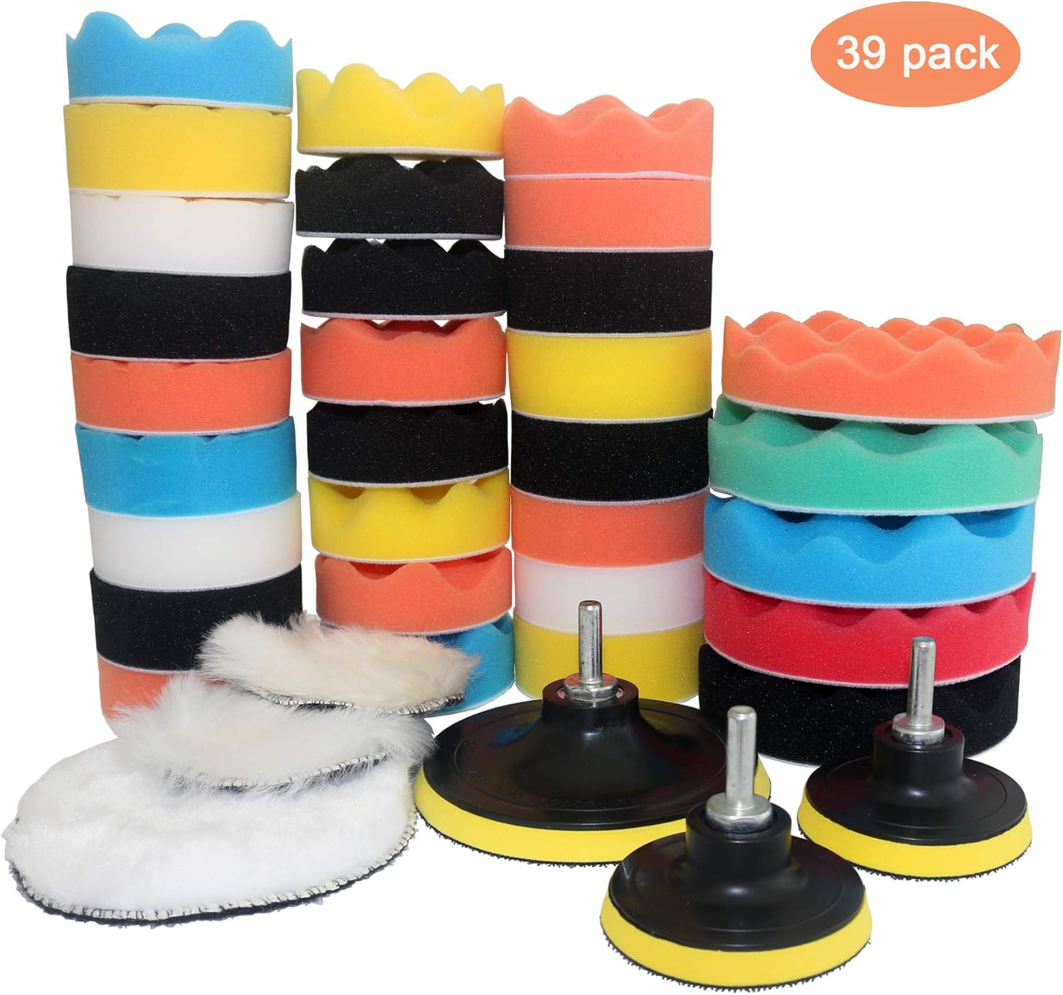 Buy 39PCS Car Foam Drill Polishing Pad Kit, 75" & 313" in Pakistan
