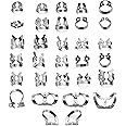 SURGICAL ONLINE Premium Endodontic Rubber Dam Clamp Kit Different Kinds, Dental Procedure Tools, Stainless Steel, Professional Dental Supplies, Multipack Dental Clamps - 30 Pcs