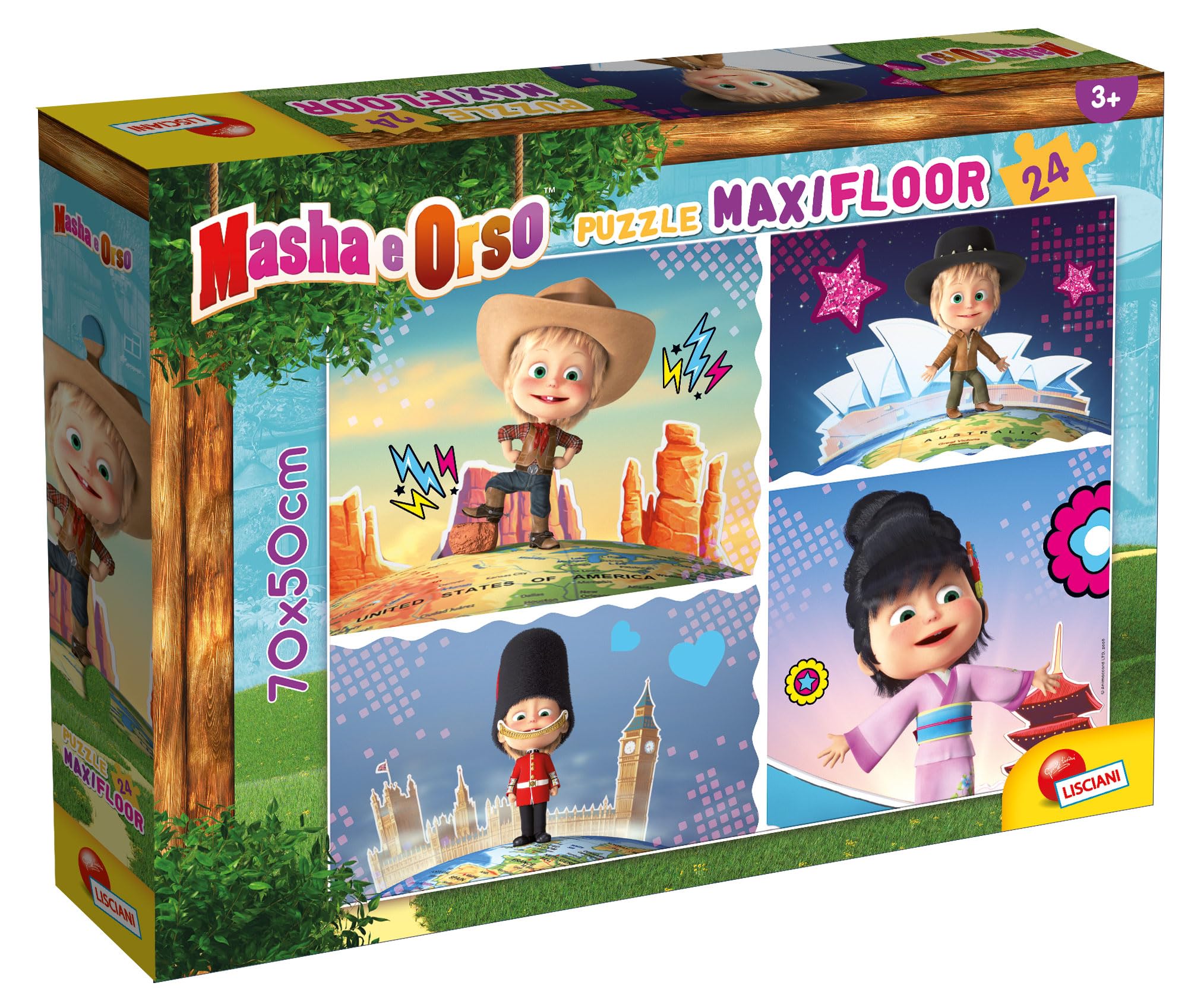 Lisciani Games - Masha Puzzle Maxifloor 24 - It's Fantastic!