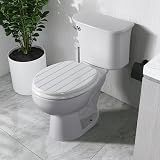 Angel Shield White Wooden Toilet Seat with Adjustable Hinges Soft Close Quick view 7