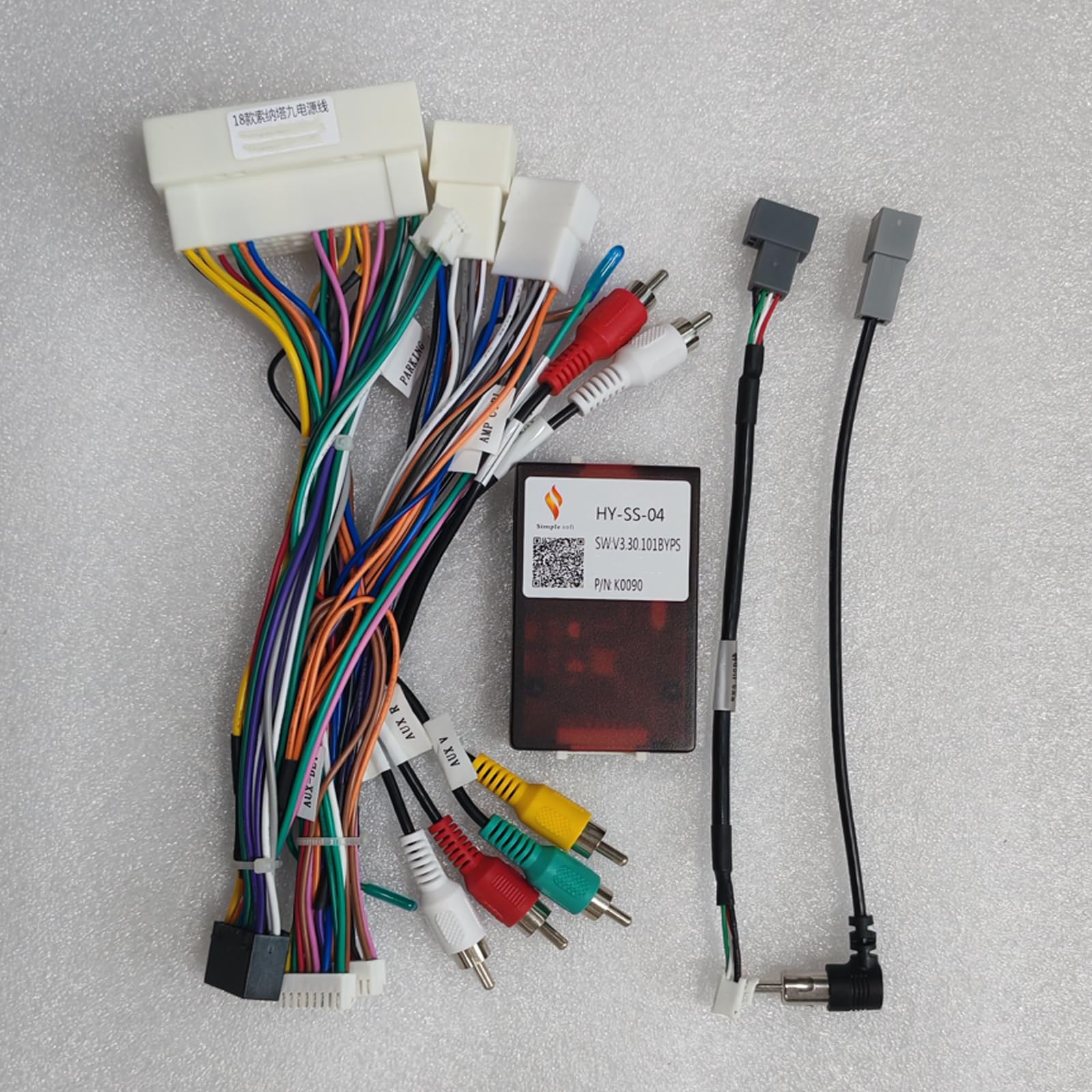 Photo 1 of 16pin Car Radio Stereo Power Retrofit Wiring Harness fits for Hyundai Sonata 9 Elantra Tucson KIA KX5 KX7 Sportage with XP Can Bus Decoder Support OEM Rearview Camera SPDIF Amplifier 360 Cemera