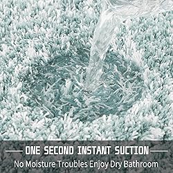 Yimobra Luxury Bathroom Rugs, Fluffy Bath Mats, Non