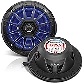 BOSS Audio Systems MRGB65B 200 Watt (Per Pair), 6.5 Inch, Full Range, 2 Way Marine Speakers, (Sold In Pairs) Multi Color LED