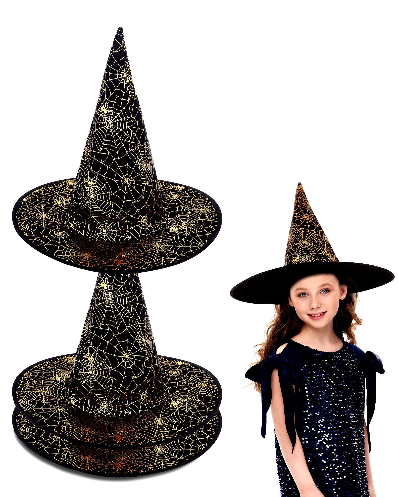 6Pcs Halloween Witch Hats - Witch Costume for Woman&Kids outdoor decor