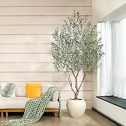 SOGUYI Olive Trees Artificial Indoor, 8 Feet Tall