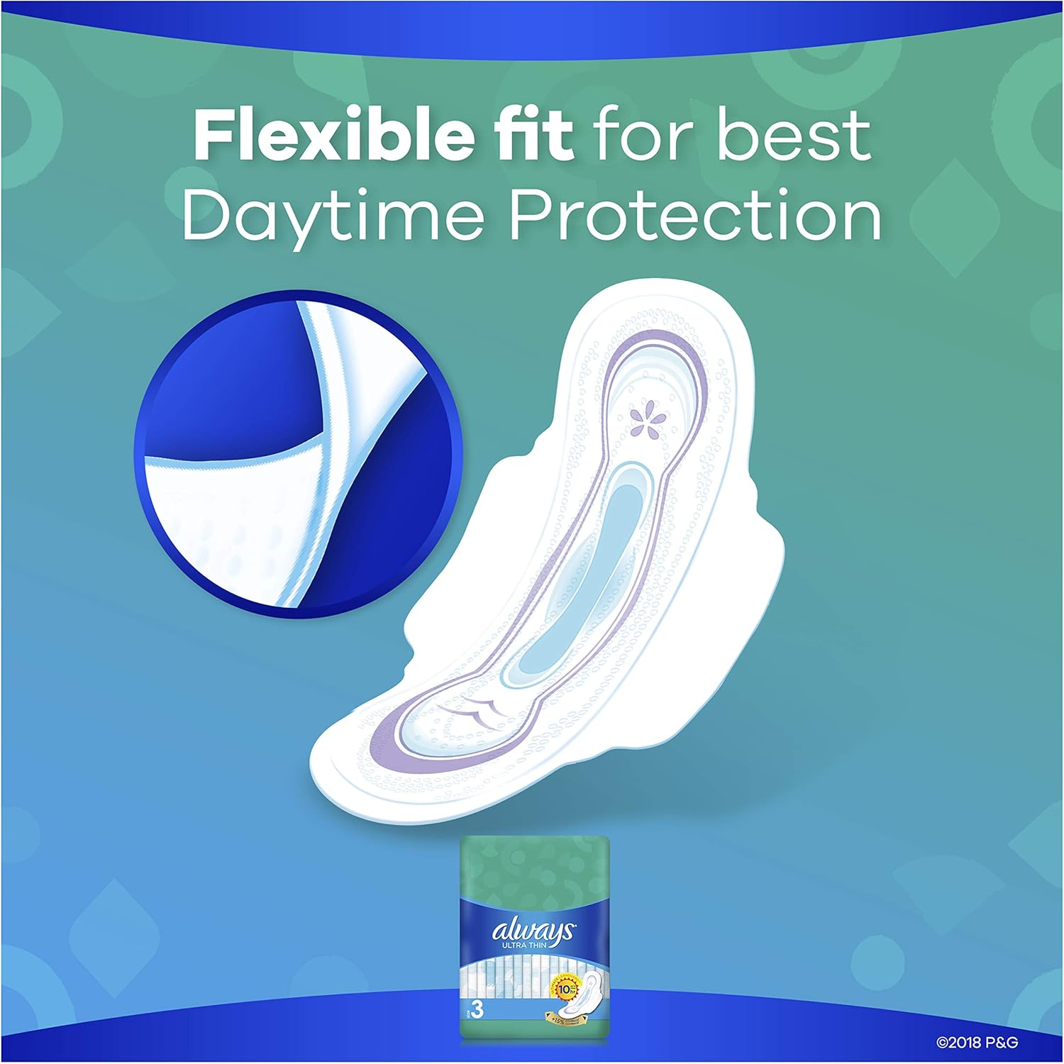 ALWAYS Ultra Thin Size 3 Extra Long Super Pads With Wings Unscented, 38 Count: Health & Personal Care