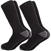 Woolrich Merino Wool Socks for Men - Made in USA, Crew Hiking Sock, Made of 78% Merino Lambswool w/Padded Arch, 2 Pairs