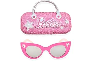 Barbie Girl's Cat Eye Sunglasses and Handled Hard Case Set