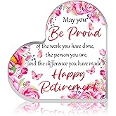 2026 Acrylic Retirement Plaque Happy Retirement Gifts for Women Retired Gift for Mom Boss Employee Police Teacher Doctor Nurse