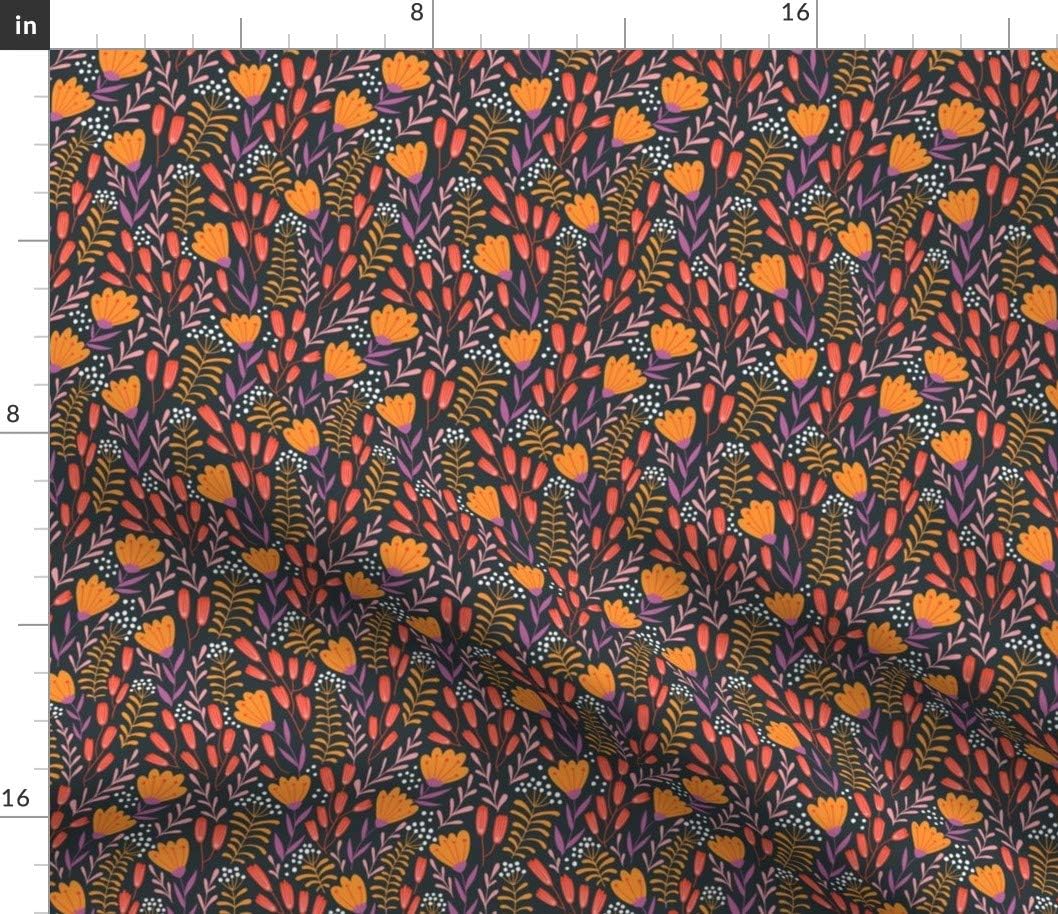 Spoonflower Fabric Floral Meadow Ornament Flowers Print