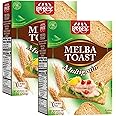 Snacktery Multigrain Melba Toast Crackers - All Natural Thin and Crispy Flatbread Crackers - Classic Mini Toasts for Dips, Spreads, Salads - Tostadas Melba - 7 Oz, Pack of 2