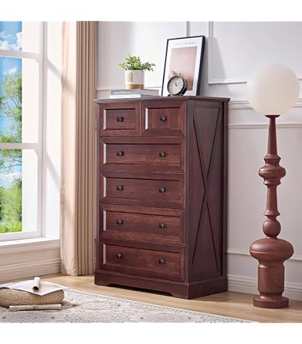 dark red dresser Rustic Enhance your interior with this striking Schenectady Vintage Red Solid Wood Dresser SALE!!!!! Red and Black Dresser