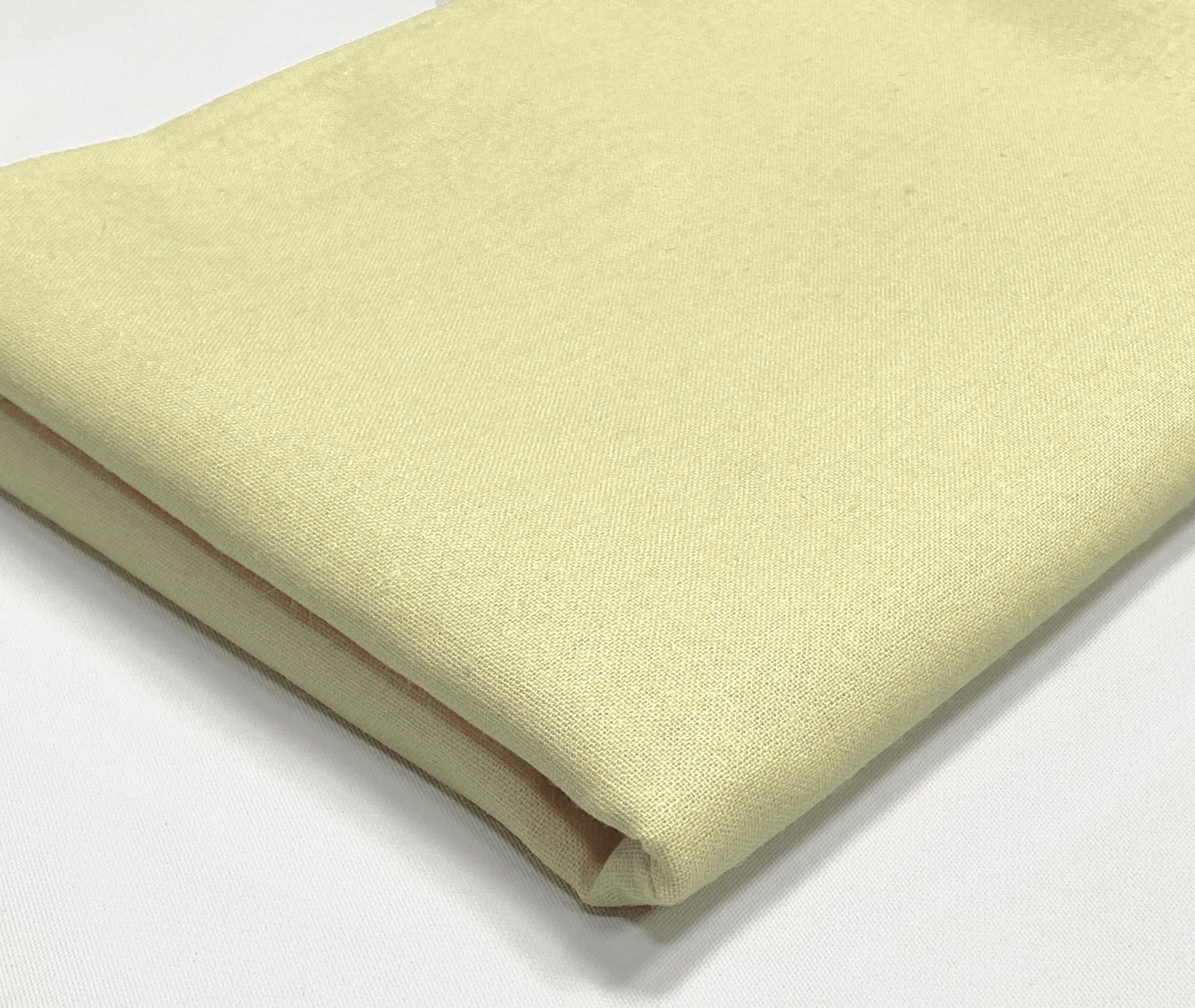 A-Express Plain Cotton Fabric - 60 Inches 150cm Extra Wide Per Metre - 150 GSM Viscose Material - for Clothing, Quilting, Curtain Lining, Sheeting, Costume, Dress, Bedding - Ivory 1 Meter — image 1