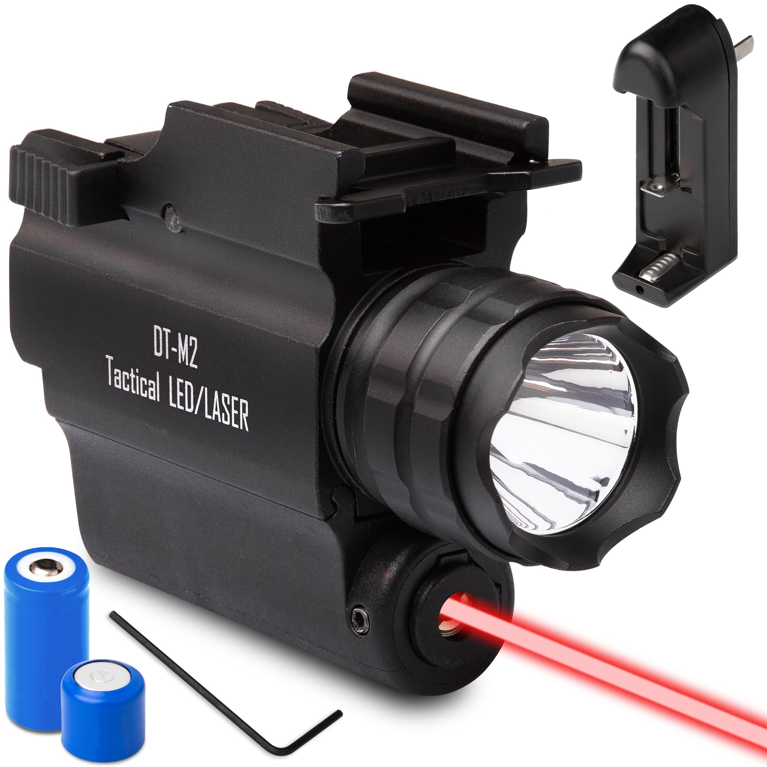 Defendtek Flashlights - Rechargeable, Rail-Mounted Flashlight and Red ...