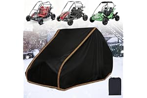 QYMOTO Go Kart Cover, Fit Coleman KT196 Go Kart Accessories 2 Seater Outdoor All Weather Protection Waterproof Windproof GK200, CK196, Go Cart Cover,Baja,TrailMaster,Mudhead