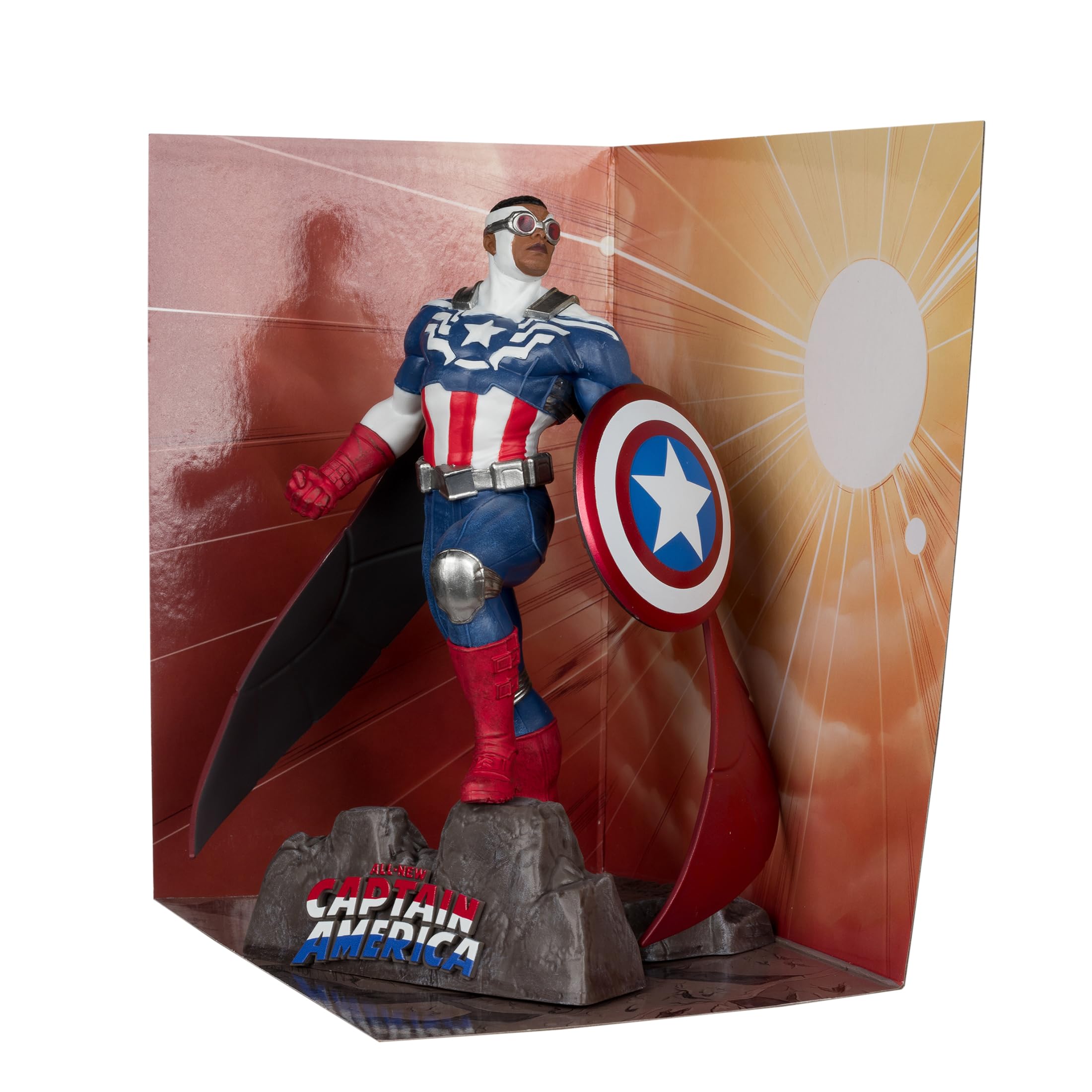 Photo 1 of McFarlane Toys - Marvel Captain America 1:10th Scale Collectible with Scene (All-New Captain America #1)