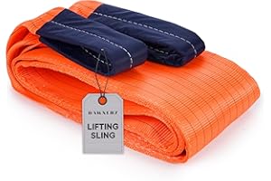 Dawnerz Heavy Duty Industrial Lifting Strap 22000 Lbs Vertical WLL 20ft - Eye and Eye Flat Polyester Web Lifting Sling (11.8" x 20')