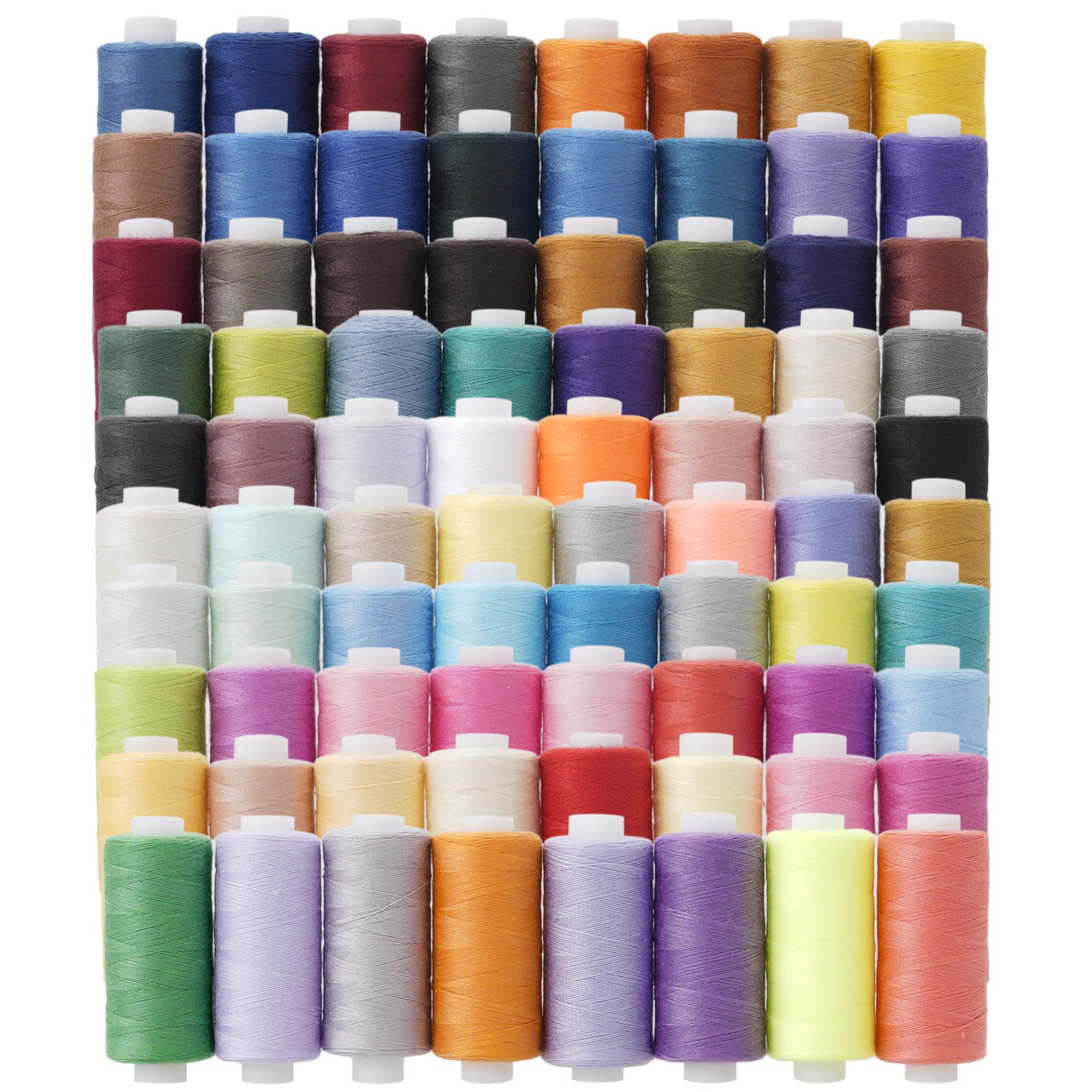 Sewing Thread Kit Includes 80 Colors Polyester Sewing Machine Thread 400 Yards Each Spool for Hand Stitching, Quilting and Sewing Machine Use