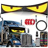 52.4" Large Size Windshield Eyes for Car -Devil Eye Light HCYHNB 5V USB with Customizable APP & Remote Control, Programmable LED Sign for Semi Trucks/Cars (52"x8"-1PC)