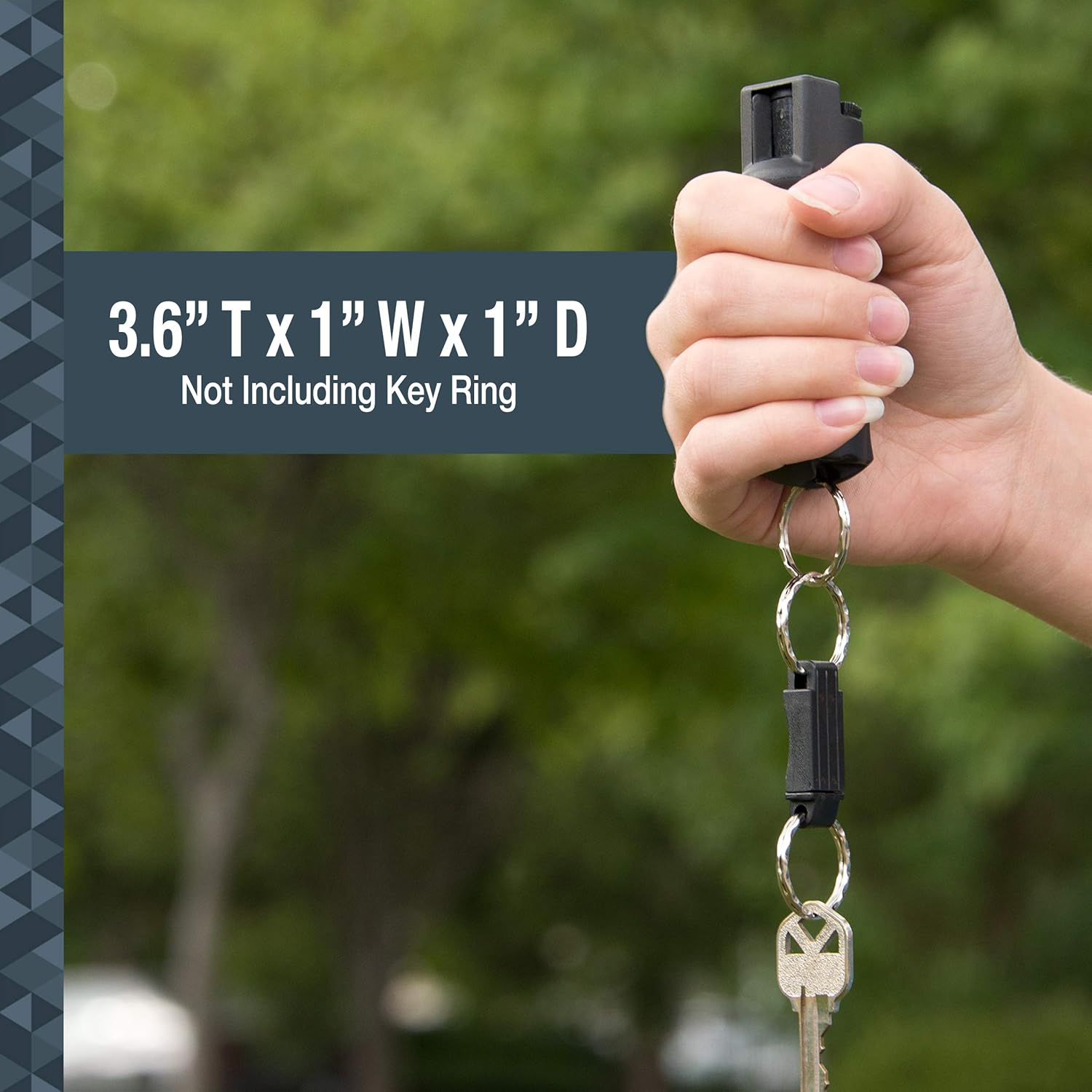 SABRE RED Pepper Spray Keychain with Quick Release for Easy Access – Max Police Strength OC Spray, Finger Grip for Accurate Aim, 10-Foot (3M) Range, 25 Bursts (5X Other Brands) Practice Spray Option : Self Defense Pepper Spray : Sports & Outdoors