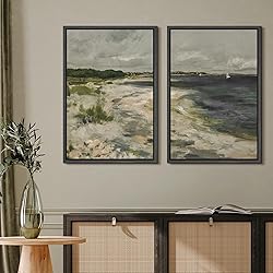 MUDECOR Framed Canvas Print Wall Art Coastal