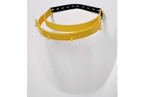 Made In canada HERO Protection Safety Reusable Face Shields Full Face Protection with Anti-Fog Coating (1, Yellow)