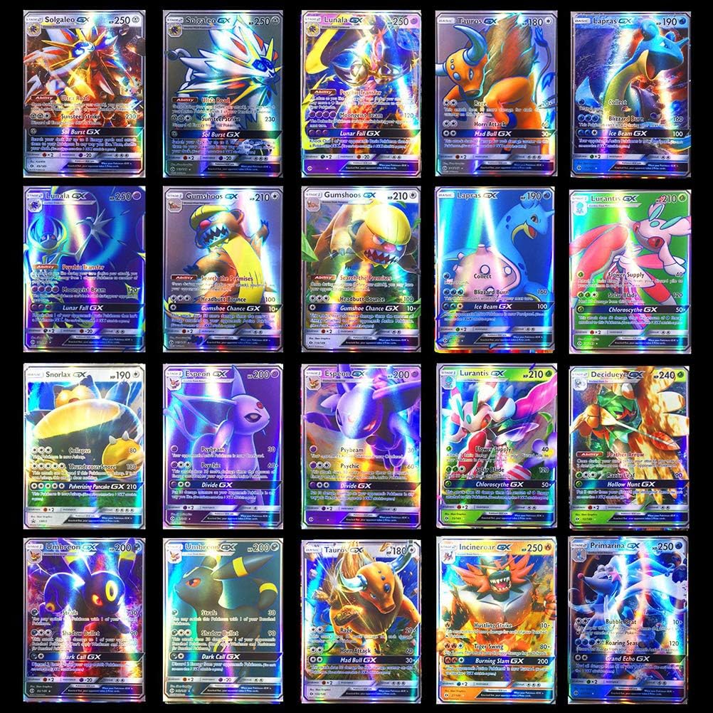 Pokemon Cards Packs,200Pcs Pokemon Card Set Cartoon Game Card Children