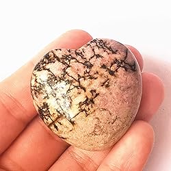 Bacatgem 1 Pcs Natural Rhodonite Palm Worry Carved
