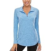 LURANEE Womens UPF 50+ Long Sleeve 1/4 Zip Pullover Athletic Hiking Running Workout Tops