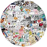 100Pcs Math Stickers Funny Maths Cartoon Stickers Gifts for Vinyl Waterproof Sticker for Water Bottle Laptop Luggage Skateboard Snowboard for Student Back to School Decoration (Math)