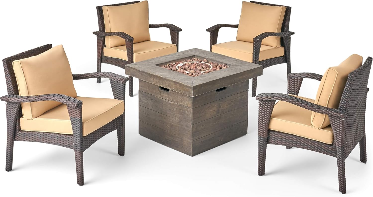 Amazon Com Great Deal Furniture Norma Outdoor 4 Club Chair Chat
