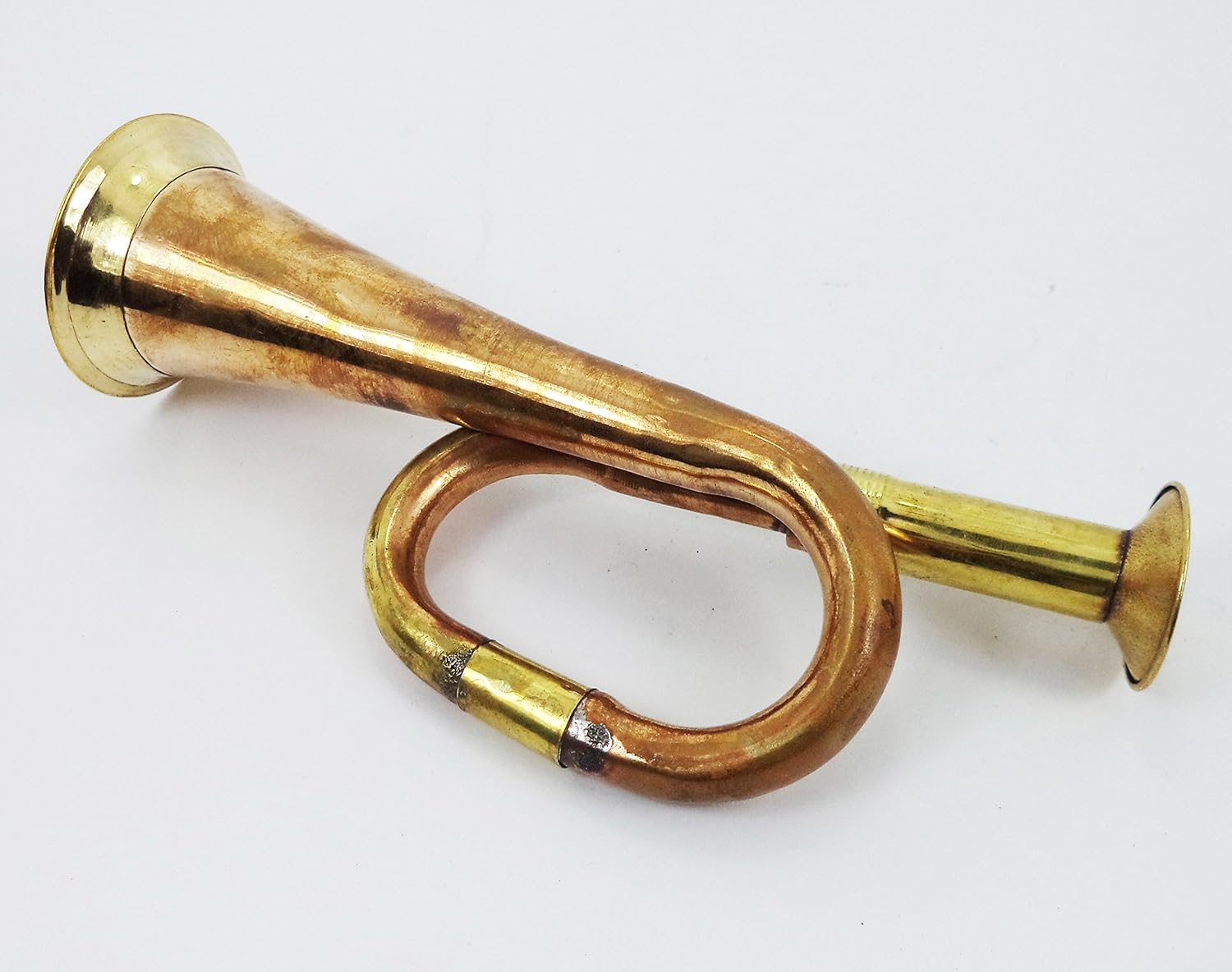 Military Chinese Army Brass and Copper Blowing Bugle Attack War Command Signal Horn 6" Inch: Musical Instruments
