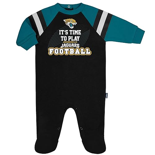 Gerber Unisex Baby Standard NFL Footed Sleep and Play, Team Color, 3-6 Months