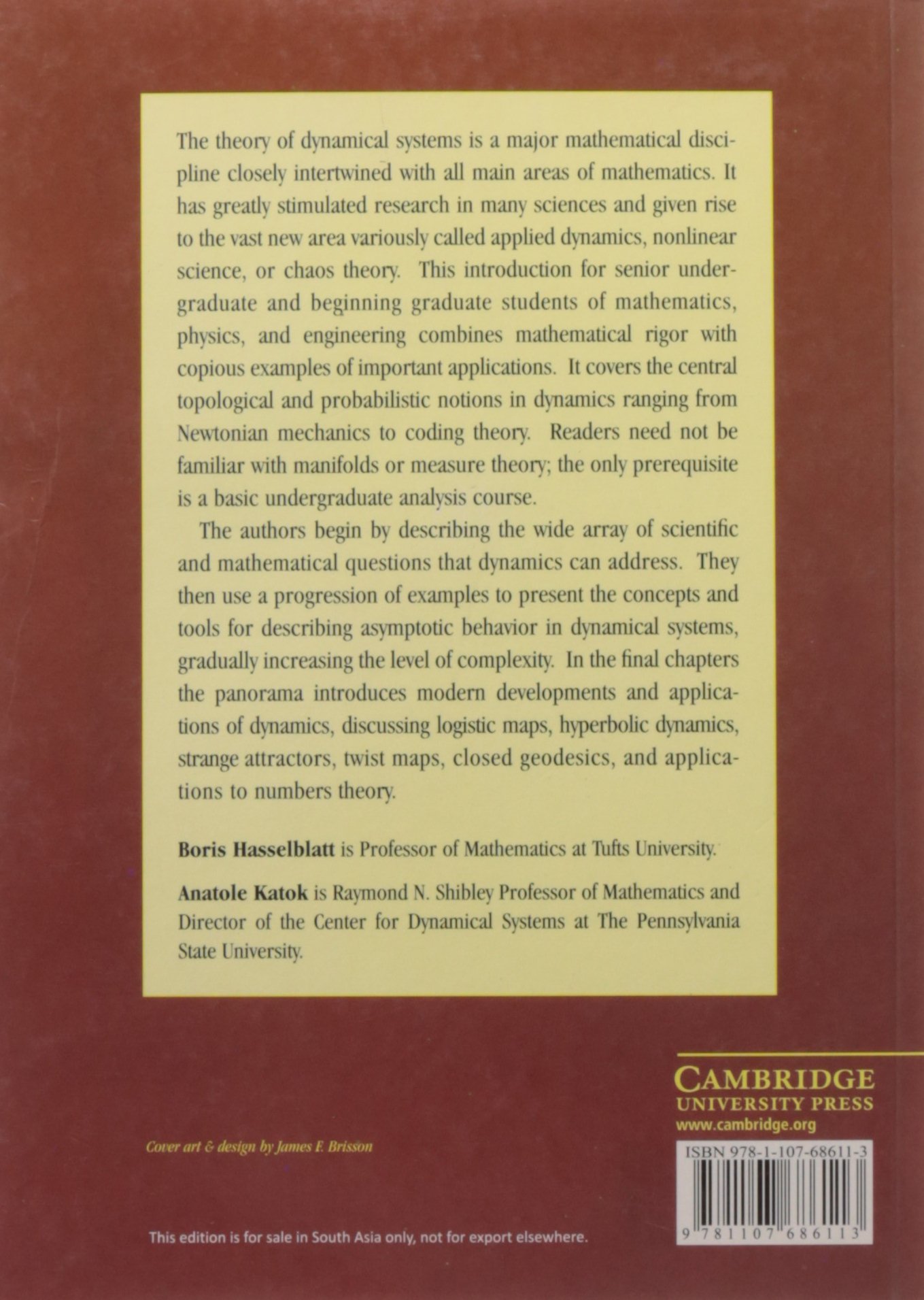 A First Course in Dynamics: HASSELBLATT: 9781107686113: Amazon.com: Books