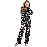 TONY AND CANDICE Women's 100% Cotton Long Sleeve Flannel Pajama Set Sleepwear