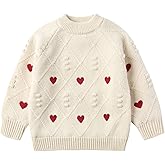 Curipeer Baby Girl Sweater Long Sleeve Knit Toddler Pullover Sweater Soft Crewneck Top for 2T-6T