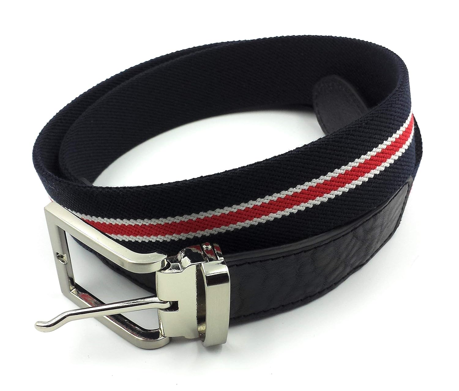 cinturón elástico con extremos en piel de Ubrique