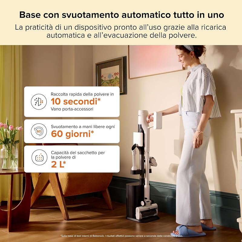 H60 Hub Aspirapolvere Senza Fili con Base di Auto-Svuotamento