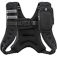 ZELUS Weighted Vest, 6lb/8lb/12lb/16lb/20lb/25lb/30lb Weight Vest with Reflective Stripe for Workout, Strength Training, Runn