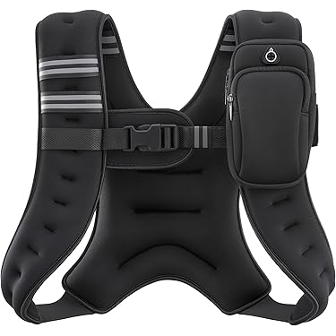 Gilet Lesté Pour Homme Et Femme - 15lbs (7kg) - Idéal Musculation, Rucking, Running - Neuf