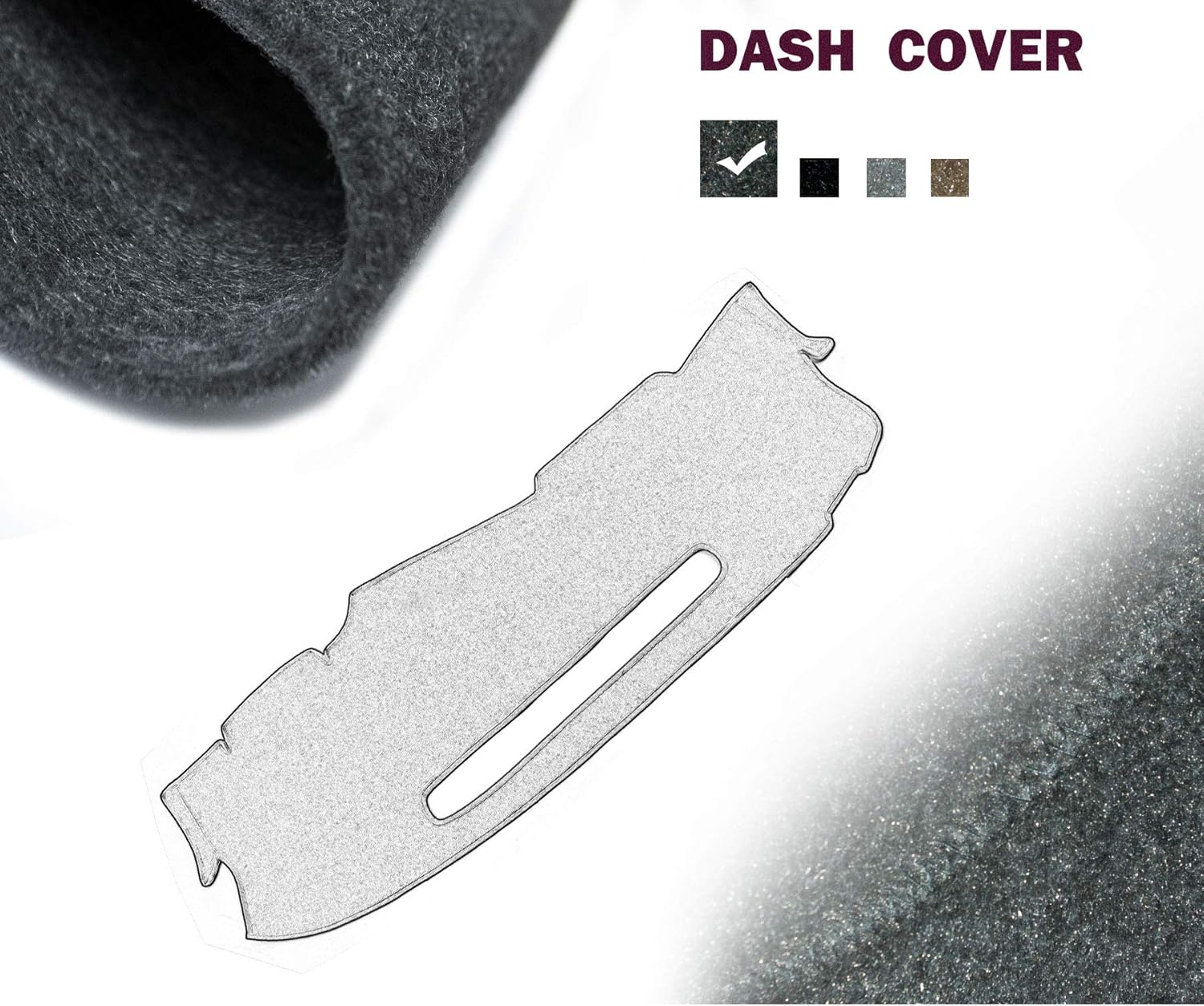 Fits 98-02 S10 Blazer Pickup/GMC Sonoma Dark grey Dashboard Mat Pad Dash Cover