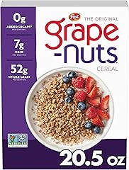 Grape-Nuts Original Cereal, Crunchy Whole Grain Wheat and Barley, Non-GMO, 20.5 oz Box