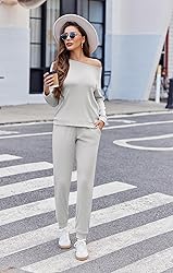 Ekouaer Womens Ribbed Knit Pajama Sets 2 Piece