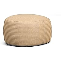 Amazon.com: Big Joe Round Ottoman Weatherproof Bean Bag Footrest ...