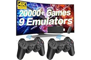 Console de jeu rétro, bâton de jeux HD classique, 10 émulateurs intégrés avec plus de 20 0000 jeux et double gampads sans fil