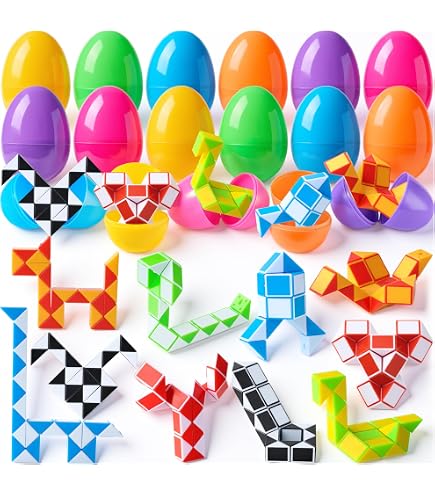 Lot De 18 œufs De Pâques Avec Puzzle 3D En Métal – Casse-tête Surprise Pour Adultes Et Enfants, Chasse Aux œufs Et Remplissage De Panier