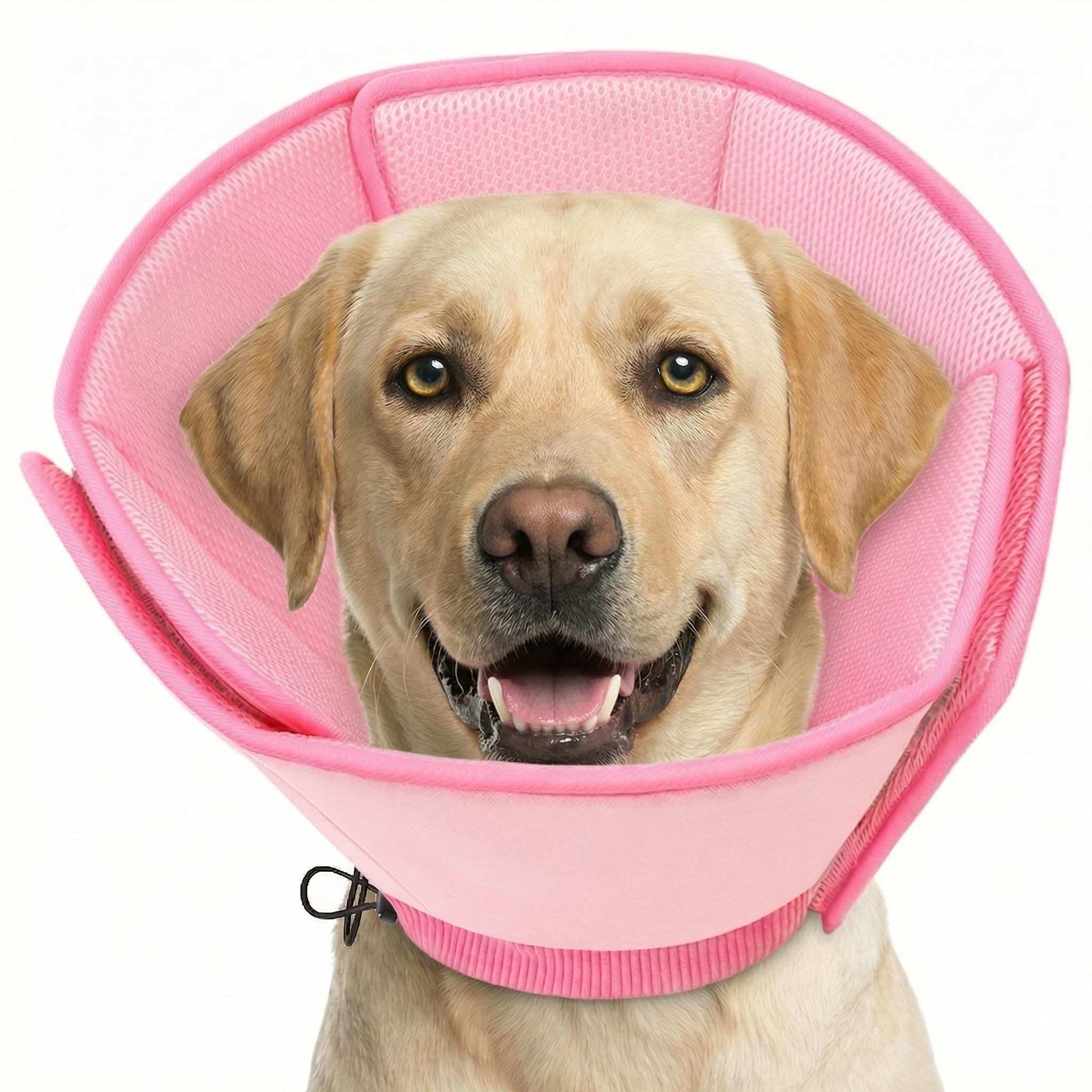 Photo 1 of AOFITEE Soft Dog Cone Collar Anti-Licking, Dog Cone Alternative After Surgery, Elizabethan Cones for Large Dogs Post-Surgery, Neuter Recovery Pet Dogs E-Collar(Pink,X-Large)